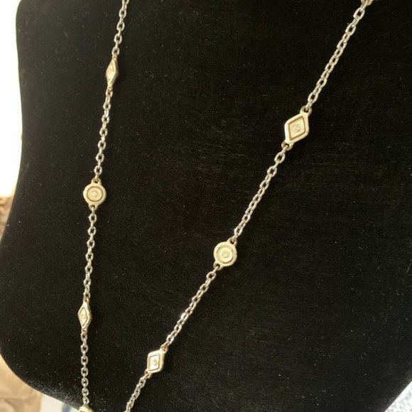 Vintage 80's Silver & Blue Beaded Dangle Earrings Set - Picture 10 of 12